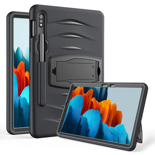 适用三星Galaxy Tab S7 case s7plus silicone back cover holder