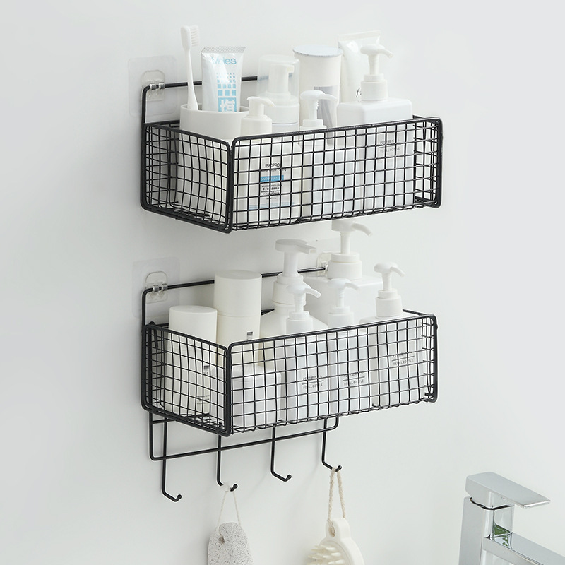 宿舍置物架好物收纳架卧室床边零食学生墙上铺挂篮床头浴室挂钩