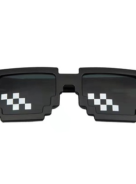 婚庆马赛克眼镜二次元装逼太阳镜我的世界个性墨镜大哥沙雕社会人