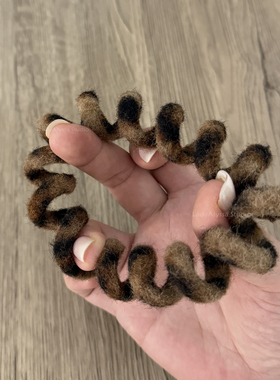 羊毛大号电话线 豹纹发圈 复古发绳 美拉德头绳皮筋扎头发无痕