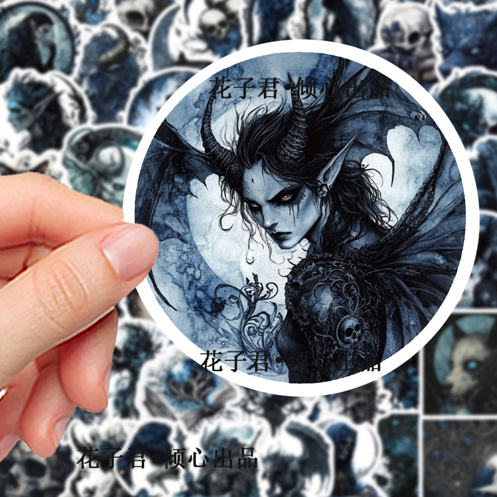 100张哥特狼贴纸个性创意小众高级感涂鸦diy手账笔记本手机壳贴画,文具电教/文化用品/商务用品,贴纸/立体贴纸,淘宝优惠券,粉丝福利购,淘宝优惠卷
