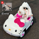 HelloKitty儿童电动车四轮遥控汽车可坐人男女宝宝摇摆粉色玩具车