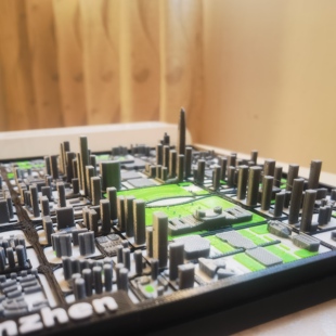 深圳福田CBD微缩城市模型3d打印摆件装饰礼品礼物客厅办公桌面