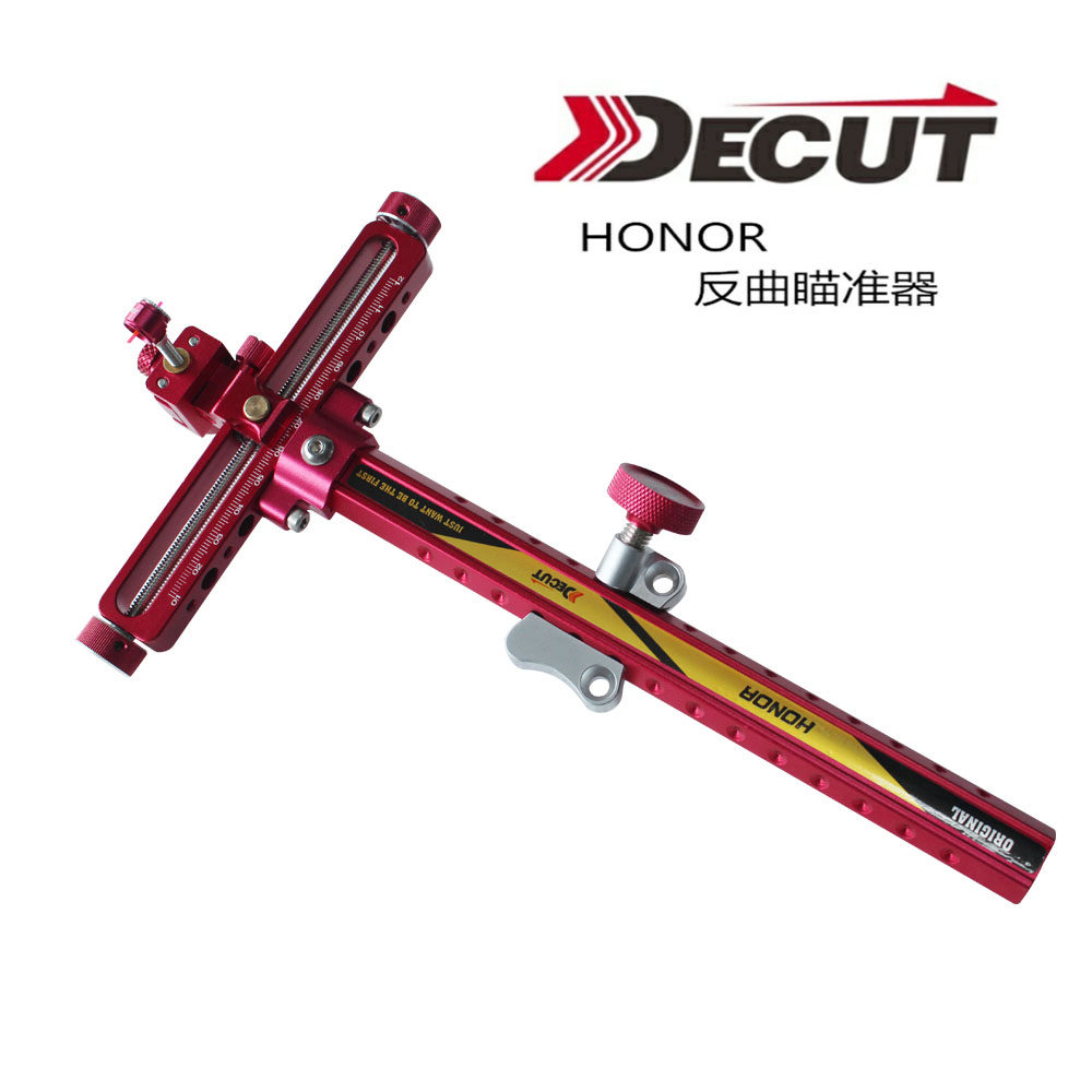 反曲瞄准器HONOR铝合金带瞄点精准稳定迪酷特新款射箭器材