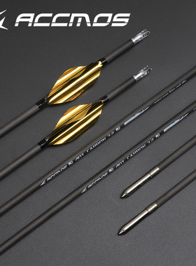 螺旋羽箭 3.2内径40T高碳反曲复合竞技练习X10过渡碳箭ACCMOS箭支