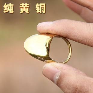 黄铜蒙古射法坡型扳指银扳指传统竞技反曲弓射箭拇指勾弦蒙古护具