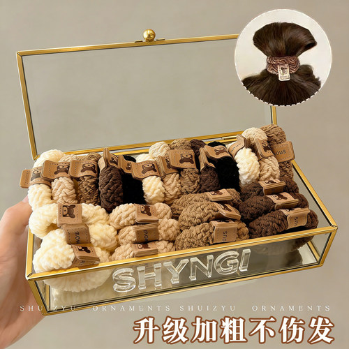 韩版加厚加粗高弹力发圈20条可选
