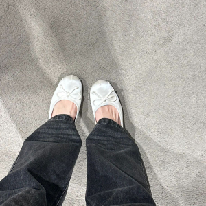 羊皮版~法式晚风蝴蝶结真皮芭蕾鞋女一字带软底玛丽珍单鞋平底鞋