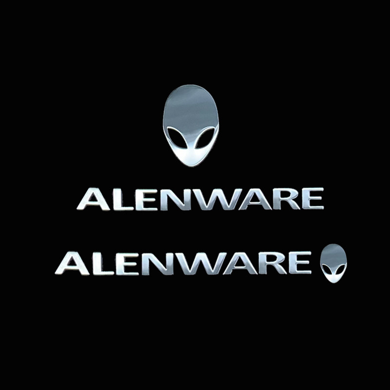 外星人logo标志金属贴 alienwar笔记本电脑贴纸 显示器机箱标贴