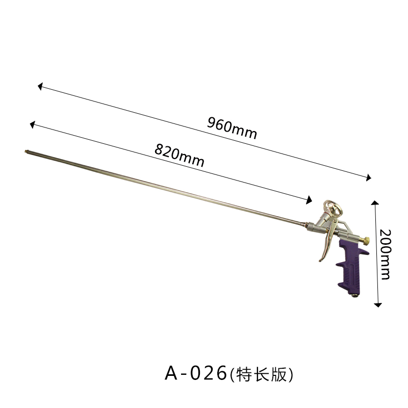 铝合金新款君正特加长胶接头泡沫胶门窗细缝填冲装饰长版发泡枪