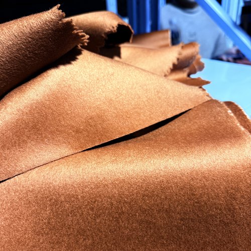 160号焦棕色双面羊绒布料