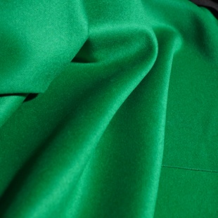 1.6m 840g 20%羊绒80%羊毛 微瑕疵 192号翠绿色双面羊绒布料