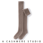 小小象 100%纯羊绒长筒袜搭配裙子过膝高筒袜子长袜护腿袜配靴子