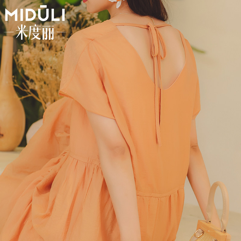 孕妇连衣裙夏季仙女超仙孕妈潮装夏孕妇裙夏天裙子百褶娃娃裙夏装