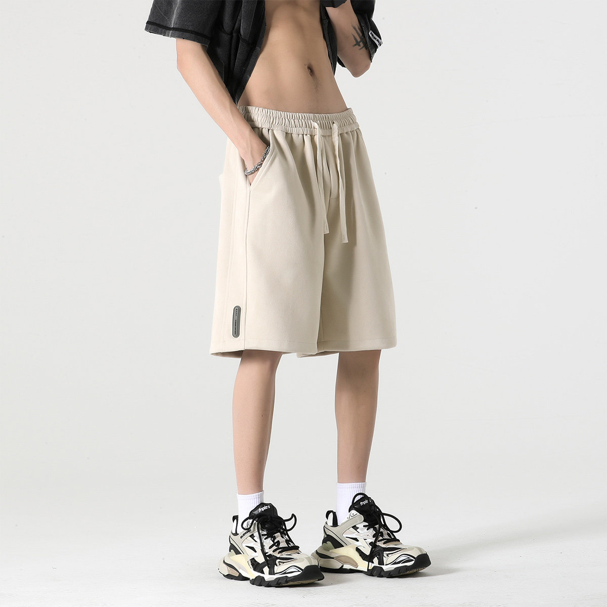 短裤抖音品质A107-K23812-特P30麂皮绒成分：聚酯纤维,男装牛仔裤,电商A107