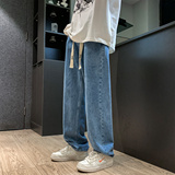 抖音直播高品质23港风新款牛仔裤直筒休闲长裤A107-6622-P55，男装牛仔裤，电商A107