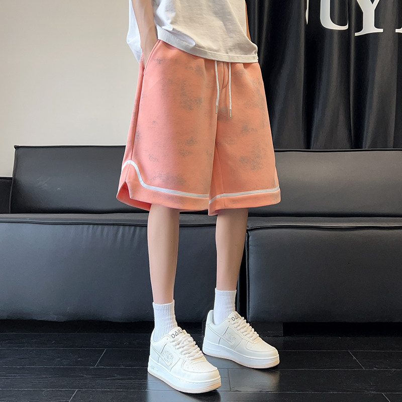 得物品质2025凉感透气休闲夏季宽松扎染短裤A107-DK2596-特P30,男装牛仔裤,电商A107