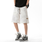 凉感透气休闲短裤男夏季宽松百搭扎染短裤A107-DK2599-特P26，男装牛仔裤，电商A107