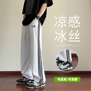 夏季ins清凉（冰丝质感）薄款透气休闲百搭长裤A107-CK9099-特P38图片