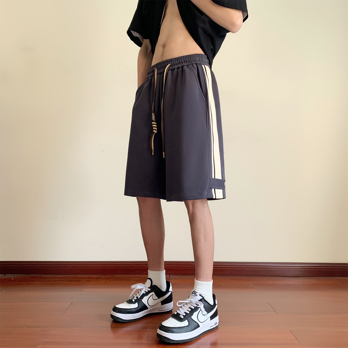 短裤 抖音品质 A107-K23816-特P35 华棉 成分：60%棉40%聚酯纤维图片
