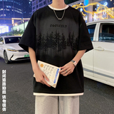 菠萝格重磅280克美式印花设计潮百搭男士T恤A107-TX2405-特P30，男装T恤，电商A107