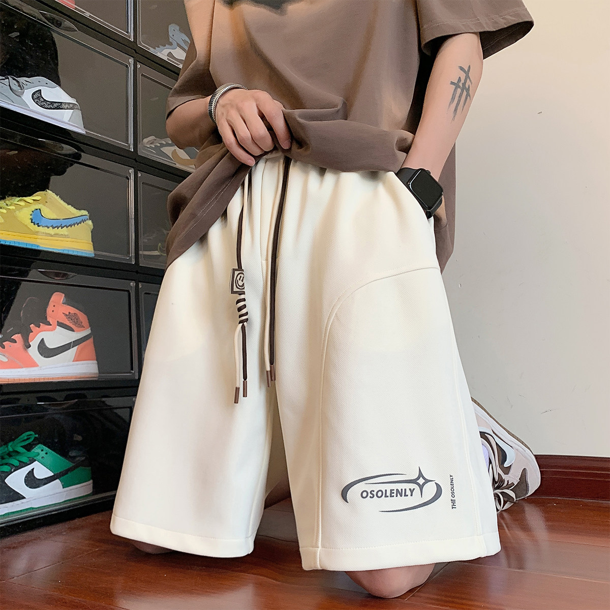 抖音品质A107-K23829-特P29菠萝格:93%聚酯纤维7%氨纶短裤,男装牛仔裤,电商A107