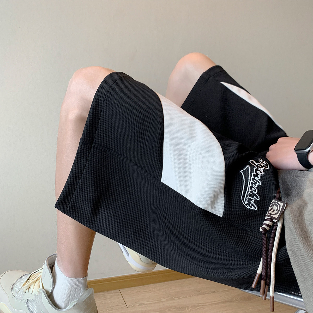 抖音品质A107-K23835-特P30菠萝格:93%聚酯纤维7%氨纶短裤,男装牛仔裤,电商A107
