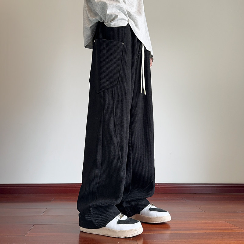 欧棉绒2025秋季新品休闲百搭显瘦显高卫裤潮男长裤CK98127-特45，男装休闲裤，电商A107