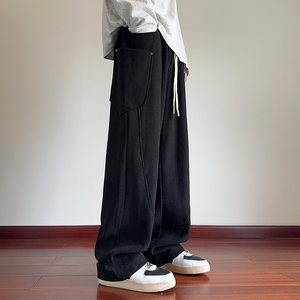 欧棉绒 2025秋季新品休闲百搭显瘦显高卫裤潮男长裤 CK98127-特45，男装休闲裤，电商A107