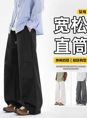 秋季上新 高品质直筒堆叠美式休闲裤 A107-CK25720-特P35 无影墙