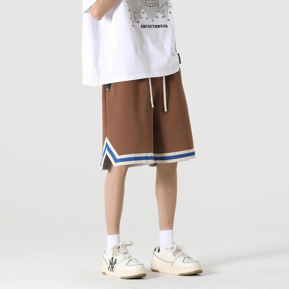 抖音品质A107-K23810-特P34华棉成分：60%棉40%聚酯纤维短裤,男装牛仔裤,电商A107