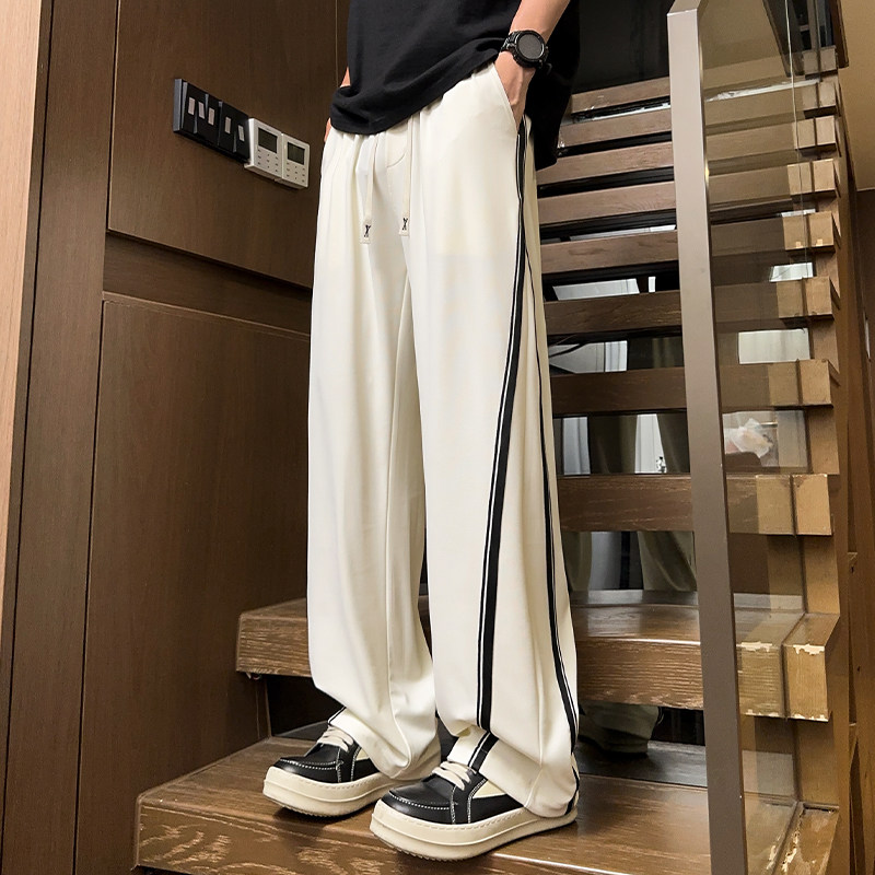 新品上新2025夏季透气百搭休闲冰丝长裤A107-CK2578-P38控88,男装休闲裤,电商A107