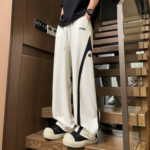 得物品质2025夏季潮流百搭直筒垂顺冰丝长裤A107-CK2579-P38 控88图片