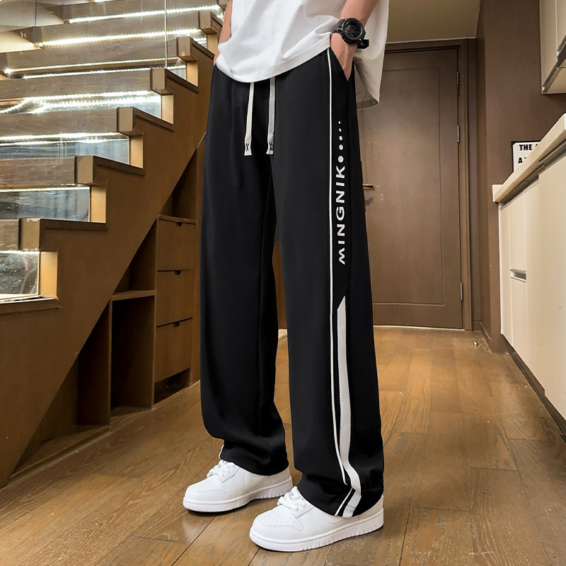 得物品质2025夏季潮流百搭垂顺冰丝长裤A107-CK2588-P38控88,男装休闲裤,电商A107
