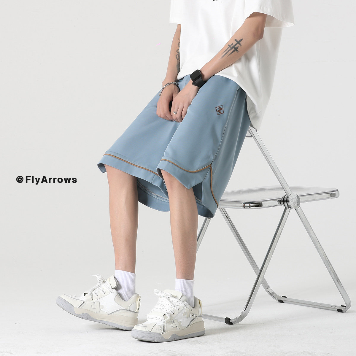 直播品质A107-K23803-特P30短裤冰丝成分：聚酯纤维,男装牛仔裤,电商A107