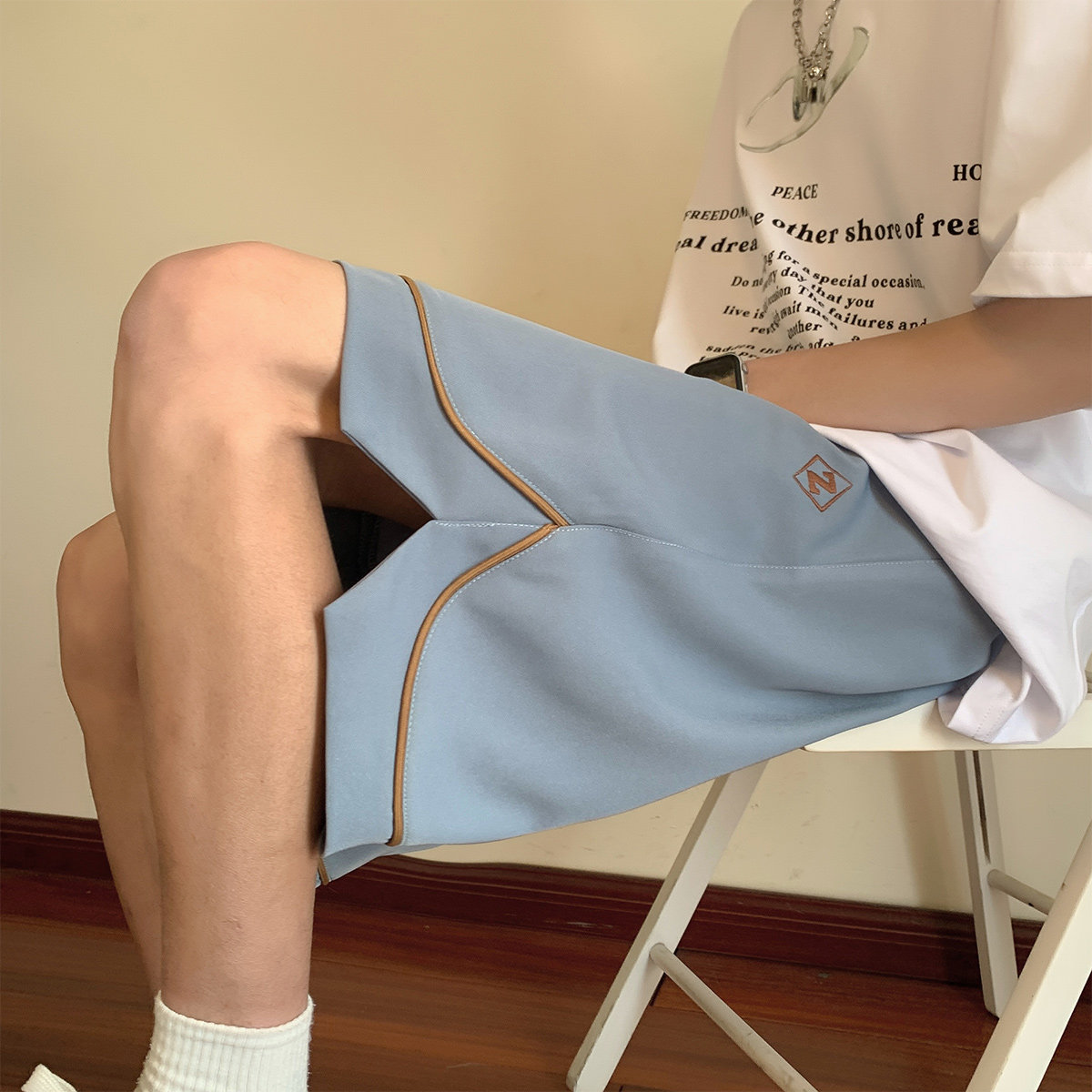 直播品质A107-K23803-特P30短裤冰丝成分：聚酯纤维,男装牛仔裤,电商A107
