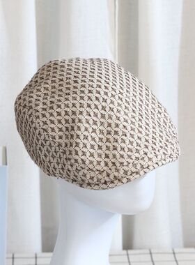 VISON鸭舌帽子前进帽春秋英伦复古可调节前进贝雷帽男女百搭潮