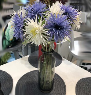 现代简约卡尔斯小野菊单枝仿真花束套装 客厅餐桌花束插花摆件