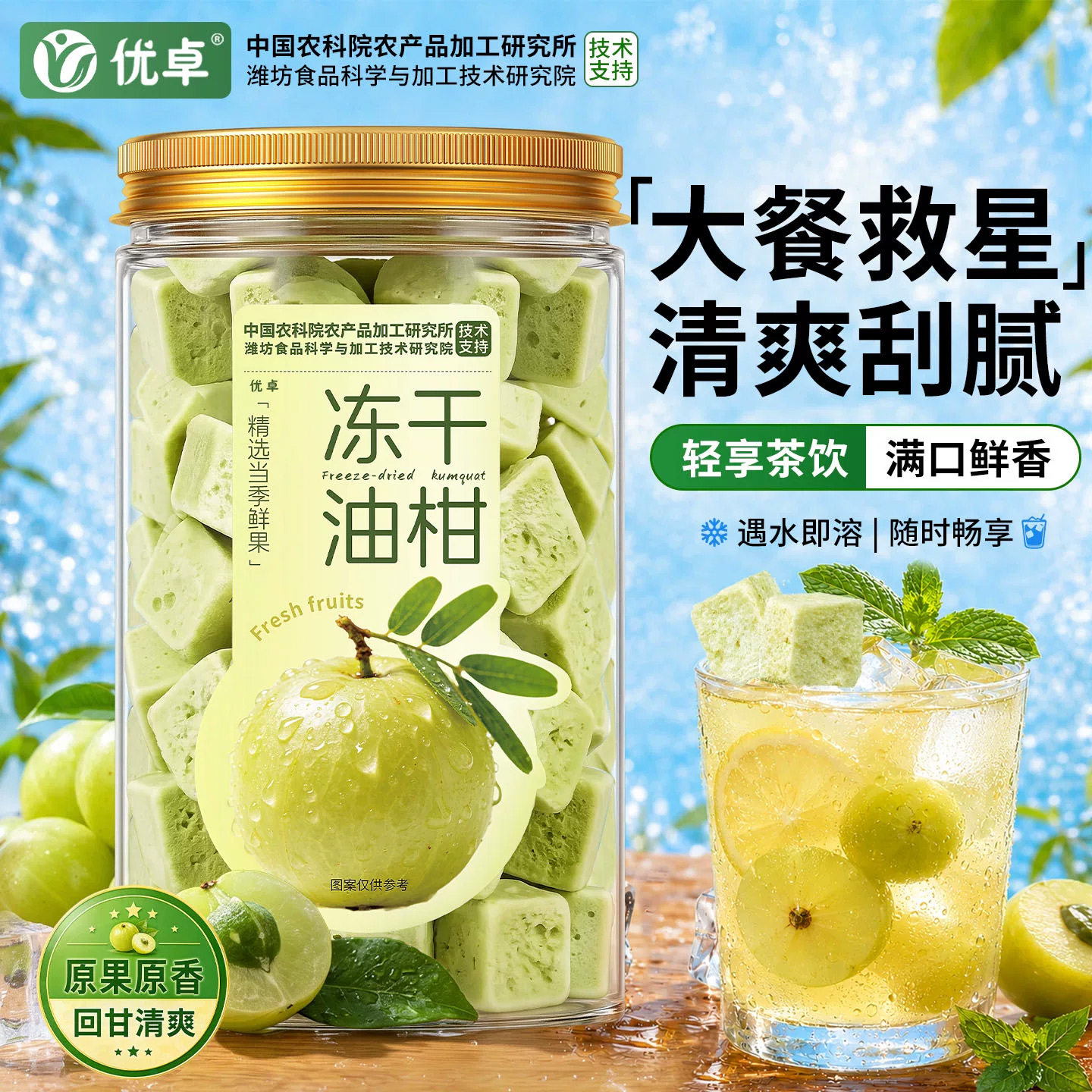 油柑冻干夏日冲泡饮品夏天泡水喝的水果茶冷泡茶适合女生果茶东西