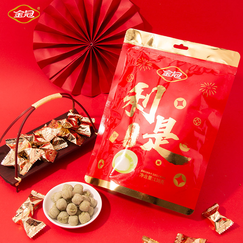 金冠抹茶牛奶糖138g袋装利是糖前台招待硬糖果休闲小零食品批发