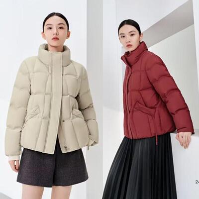 特价款女装休闲短款羽绒服半成品九成品24040衣皮壳翻新定制加工