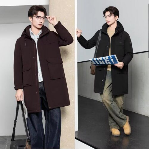 2026新款男装活面脱卸款羽绒服半九成品衣皮壳翻新定制加工YM7722