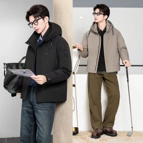 2026新款男士休闲款羽绒服九成品半成品衣皮壳翻新定制加工YM7711