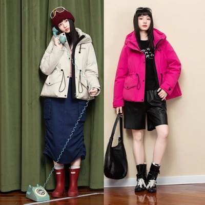 2025冬装女士活面脱卸款羽绒服半九成品G612衣壳翻新加厚定制加工