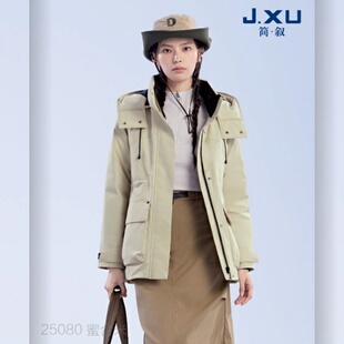 2025新款女活面脱卸款羽绒服九成品L25080半成品衣壳翻新定制加工