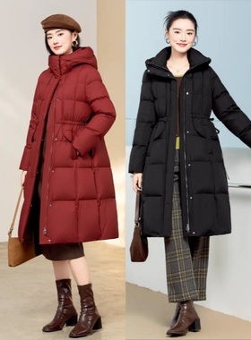 2025新款女修身长款羽绒服九成品L6011叶半成品翻新加厚定制加工