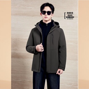 2026新款男装活面脱卸款羽绒服半九成品衣皮壳翻新定制加工HX6602
