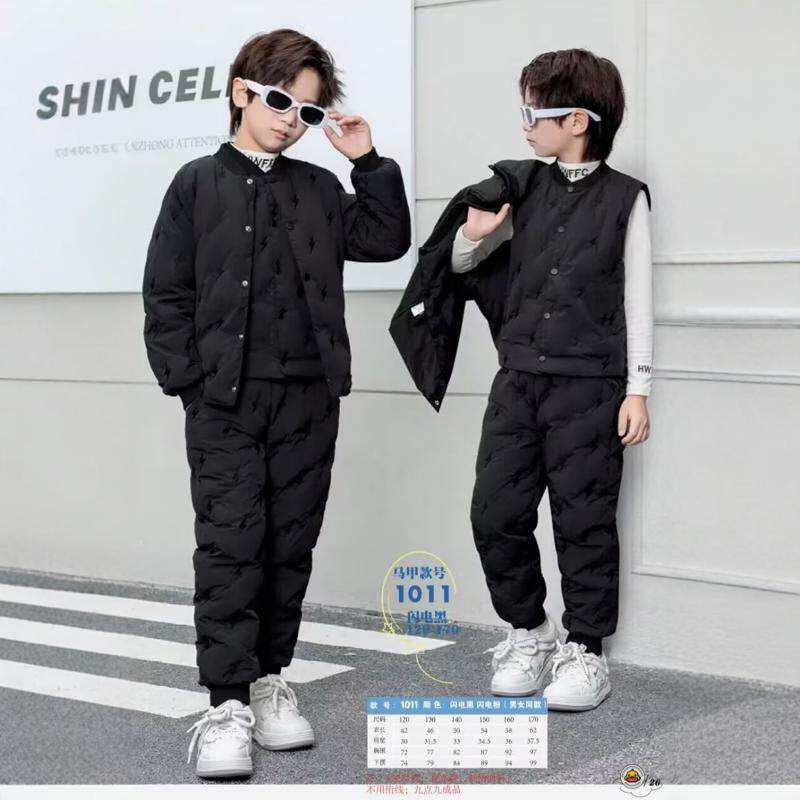 2024款童装男女马甲款羽绒服九成品1011衣皮翻新冲绒加工加厚定制
