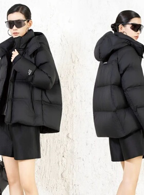 2025款女休闲宽松短款羽绒服九成品M916半成品董定制翻新加厚加工