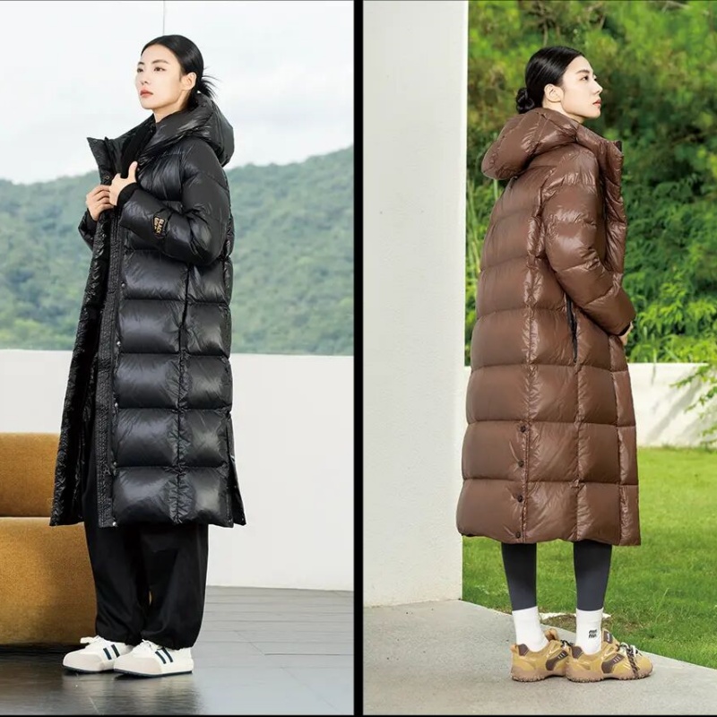 2025款女休闲宽松长款羽绒服九成品6821半成品乔定制翻新加厚加工